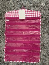 new HOT PINK Hanging Jewelry Organizer Double Sided Necklace Ring Zip St... - €15,22 EUR