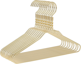 Beautiful 10 Junior Teens Gold Aluminum Metal Suit Hangers Heavy Duty Co... - $1,194.11 MXN
