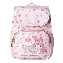 2023   Pu Print  School Bag Cute Strawberry Bow Backpack Thickened Girl Flap Bac - £119.79 GBP