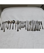 Vintage Mixed Lot Of 26 Silverplated Antique  Pieces Of Silverware 1800s... - $2,184.26 MXN