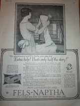 Vintage Fels Naptha Golden Bar Soap Print Magazine Advertisement 1925 - $12.99