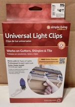Christmas Universal Light Clips 60 Each All Type Of Lights Plastic NIB 273N - $4.49