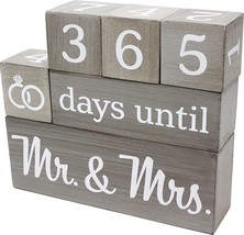 Engagement Gifts For Couples - Rustic Gray With White Numbers - Wedding, Engaged - £24.90 GBP