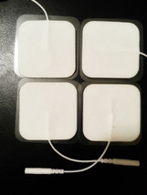 SQUARE SHAPED GEL ELECTRODES (4) SELF ADHESIVE MASSAGE PADS FOR TENS 280... - $9.87