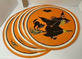 Vintage Halloween Hallmark placemats paper vibrant lot of 5 - £17.78 GBP