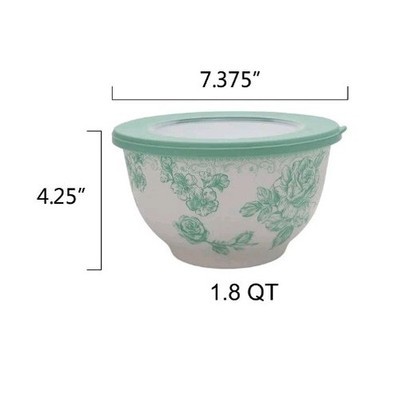 Pioneer Woman ~ Twelve (12) Piece Nesting Bowl Set ~ Melamine ~ AGATHA GREEN Item image 3