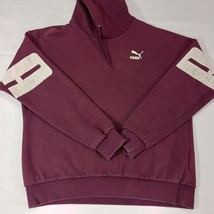 PUMA Men's Red Cotton Blend Drawstring Pullover Hoodie Sweatshirt Size Small image 12