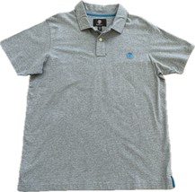 Timberland Men&#39;s Gray Cotton Polo Short Sleeves T-SHIRTS Size Xl. 2452J - £28.34 GBP