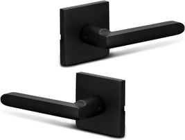 Dummy Lever Door Handle Non Turning Single Side Pack of 2 Black Finish NEW - £36.23 GBP