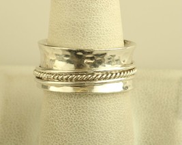 Sterling Silver 925 ATI MEXICO Signed Spinner  Stacking Ring Band - £59.35 GBP