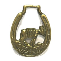 Brass Clovelly Donkey Horse Ornement Medallion Harness Saddle Decoration... - $24.72
