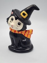 Vintage Lefton Korea Halloween Cat 3.5&quot; Figurine PB82 - £104.16 GBP