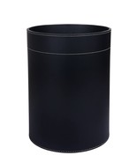 Shwaan Cylindrica lLeather Round Trash Can, Harness Leather Office Bin B... - $189.55 CAD