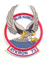 4&quot; Navy VA-72 Blue Hawks Atkron 72 Fixed Wing Squadron Embroidered Patch - £23.72 GBP