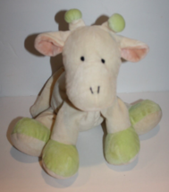 Dakin Baby Giraffe Cream Pale Green Plush Bean Bag 9&quot; Stuffed Sewn Eyes ... - £34.11 GBP