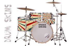 Drum Wrap Percussion Shell Cover Bass Kick Snare Tom DIY- Circus Tent 406 - $22.76+