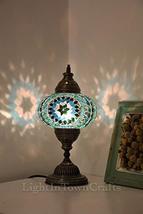 2021 Table LAMP Turkish Tiffany Moroccan Mosaic Lantern Night Art Decor Lamp Uni - £51.55 GBP