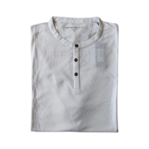 John Varvatos Duke Henley T-Shirt Optik Weiß XXL $109 WELTWEITER VERSAND - £61.25 GBP