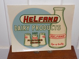 Vintage HELFAND Dairy Products &amp; Flavored Drinks Unused Window Decal - $2,256.03 MXN
