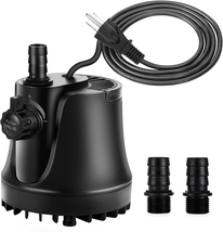 265-800 GPH Submersible Aquarium Water Pump with Adjustable Switch, Water Remova - £26.17 GBP