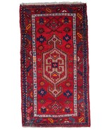 Handmade vintage Persian Hamadan rug 3.2&#39; x 6.2&#39; (100cm x 191cm) 1970s - £1,232.52 GBP