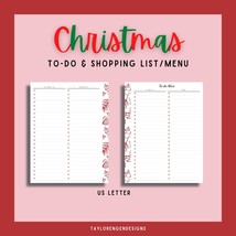 To-do List Christmas Planner Printable Holiday Planner Christmas Menu Pl... - £3.93 GBP