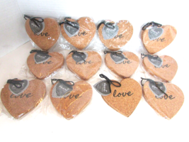 Kate Aspen 12 Pkgs of Heart Shape Cork Beverage Coasters &quot;Love&quot; New 48 p... - £15.78 GBP