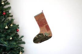 Kilim Christmas Stocking Vintage Rug Stocking Ethnic Decorative Xmas Soc... - $15.71