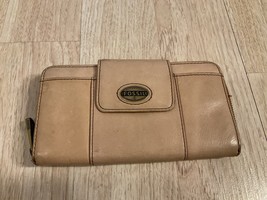 Wallet Fossil Authentic Women’s Leather Beige - £17.19 GBP