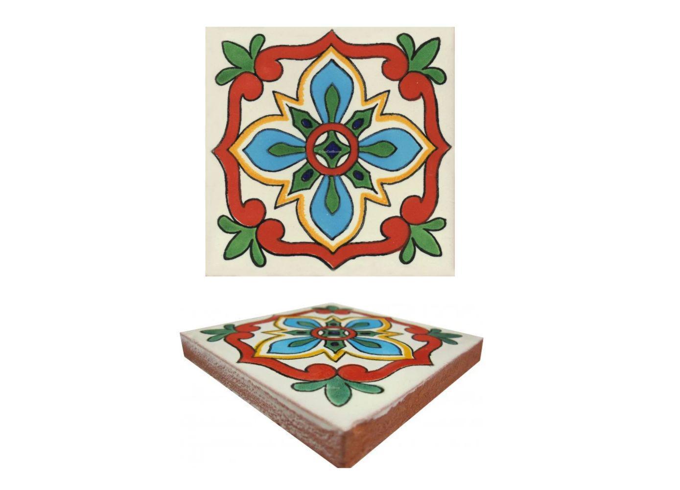 POOL TILES Mexican Talavera Ceramic Frost Proof Handcrafted Tiles - Bell... - $199.00