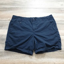 Faded Glory Womens Shorts Size 18 Casual Dark Washed Work Vacation Beach... - £11.59 GBP