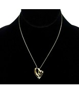 Monet Gold Tone Heart Pendant Chain Necklace - $17.32