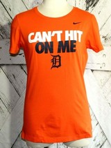 Womens Nike Slim Fit Orange Detroit Tigers Bride 13 Graphic Tee Size L F... - £19.61 GBP