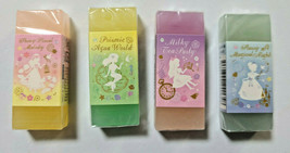 Translucent Eraser 4 piece Rare Cute Girls stationery - £11.89 GBP