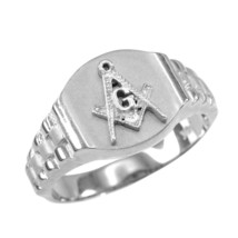 Sterling Silver Masonic Ring - £39.31 GBP