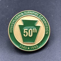 VTG 1990 Pennsylvania Turnpike Commission Railroad PRR 50th Anniversary Pin 1&quot; - £21.80 GBP