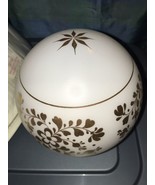 MCM Milk Glass Light Lamp Shade Globe Gold Ball Vintage Mid Century 3.25... - $1,015.13 MXN