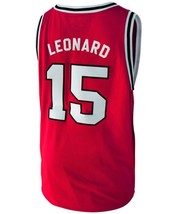 Kawhi Leonard #15 College Basketball Custom Jersey Sewn Red Any Size image 2