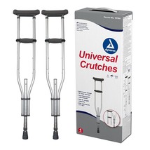 Dynarex Aluminum Crutches, Height Adjust, Arm Cushioned &amp; Hand Grips *Al... - $35.33+