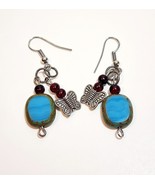 Vintage Butterfly Earrings Costume Handmade Dual Dangle B66 Maine - $19.99
