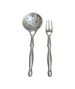 Wilton Armetale Pewter Serving Strainer Spoon 12.75&quot; Meat Fork 11&quot; USA RWP - $19.79