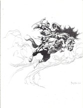 vintage Frank Frazetta 11&quot; x 9&quot; Book Plate Print- kublai Khan - £5.59 GBP