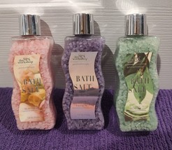 3 Bottles Of Aromatherapy Bath Salts - Passion - Romance - Vitality - £22.41 GBP