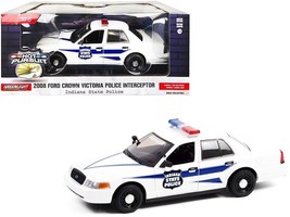 2008 Ford Crown Victoria Police Interceptor White with Dark Blue Stripes &quot;Indian - £36.37 GBP