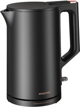 [Matte Black] Electric Kettle with Seamless Stainless Steel Inner, 1500W Fast He - £46.35 GBP