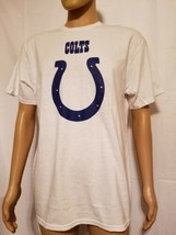 Majestic Indianapolis Colts White Shirt Adult Large Horseshoe Logo Footb... - £6.92 GBP