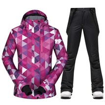 2020 New Ski Suit Women Mountain Skiing jacket + Snowd Pants Female Waterproof T - £195.81 GBP