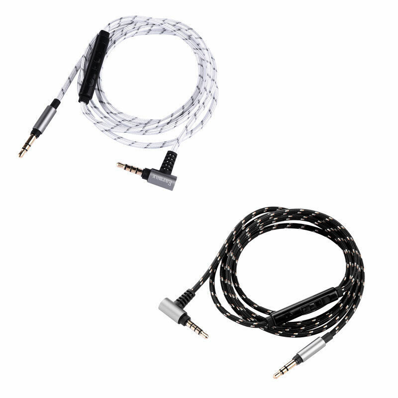 nylon Audio Cable with Mic For Audio-technica ATH-ANC20 ANC25 SR6BT ANC29  			