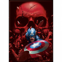 Marvel Comics Captain America Breaking Through The Red Skull Magnet Red - £8.79 GBP