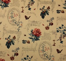 P KAUFMANN FRESH CUTTINGS CHAMPAGNE BEIGE BUTTERFLY FLORAL FABRIC BY YAR... - £7.60 GBP